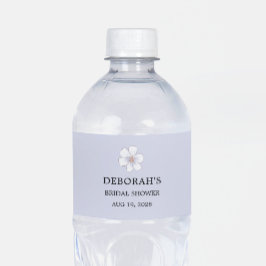 Syringa Bloemige Bruidsbruiloft Waterfles Etiket