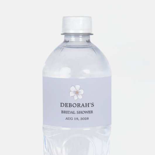 Syringa Bloemige Bruidsbruiloft Waterfles Etiket