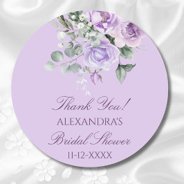Syringa bloemige Pioen Bruidsa Shower Dankjewel Ronde Sticker