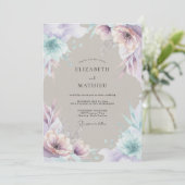 Syringa Bloemige Romantische Bruiloft Kaart (Staand voorkant)