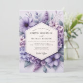 Syringa Bloemrijke Weide Bruiloft Kaart (Staand voorkant)