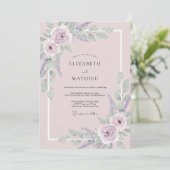 Syringa Bloesem Bloemrijke Bruiloft Kaart (Staand voorkant)