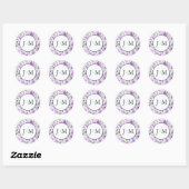 Syringa Bruiloft Ronde Sticker (Vel)