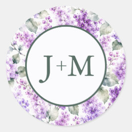 Syringa Bruiloft Ronde Sticker