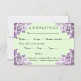 Syringa en Licht Salie RSVP kaart