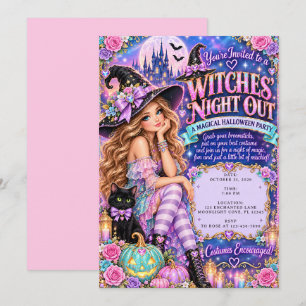 Syringa Heksen Nacht Uit Magisch Halloween Feest Kaart