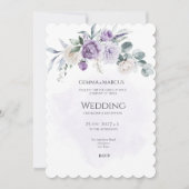 Syringa Infusie Bloemen Bruiloft Uitnodiging (Voorkant)