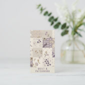 Syringa Quilt Patchwork Handgemaakte Kleding Visitekaartje (Staand voorkant)