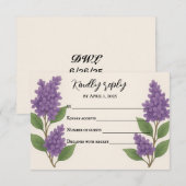 Syringa Reverie RSVP Kaart (Voorkant / Achterkant)