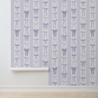 Syringa Strik met Kant Verticale Strepen Behang