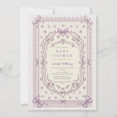 Syringa Strikjes Baby Shower Uitnodiging (Voorkant)