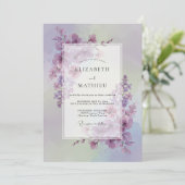 Syringa Wilde Bloemen Bruiloft Kaart (Staand voorkant)
