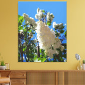Syringa, witte Lila ventilatorstructuur Canvas Afdruk (Insitu (Woonkamer))