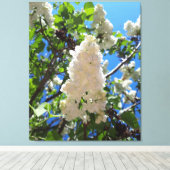 Syringa, witte Lila ventilatorstructuur Canvas Afdruk (Insitu (Houten vloer))
