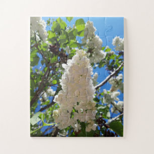 Syringa, witte Lila ventilatorstructuur Legpuzzel