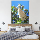 Syringa, Witte Sering Bloem Boom Canvas Afdruk (Insitu (Slaapkamer))