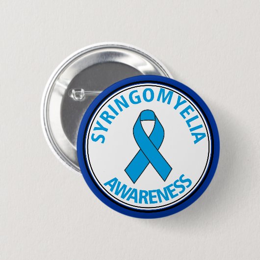 Syringomyelia Awareness Ribbon Button (Voorkant /achterkant)