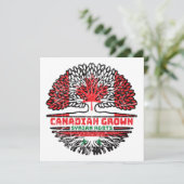 Syrisch-Canadese vlag over boomstammen Kaart (Staand voorkant)