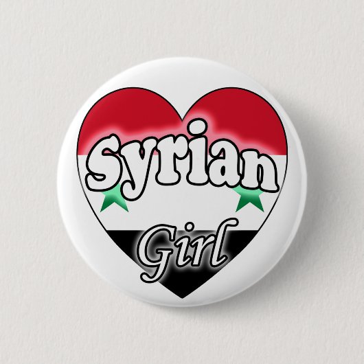 Syrisch meisje ronde button 5,7 cm (Voorkant)
