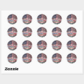 Syrische Amerikaanse Amerikaanse Amerikaanse Ameri Ronde Sticker (Vel)
