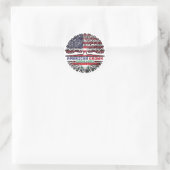Syrische Amerikaanse Amerikaanse Amerikaanse Ameri Ronde Sticker (Tas)