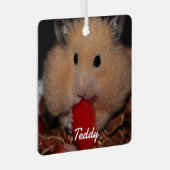 Syrische dichter Hamster - Standaardhamster - Crea Metalen Ornament (Voorkant Rechts)