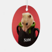 Syrische dichter Hamster - Standaardhamster - Tedd Metalen Ornament (Voorkant Rechts)