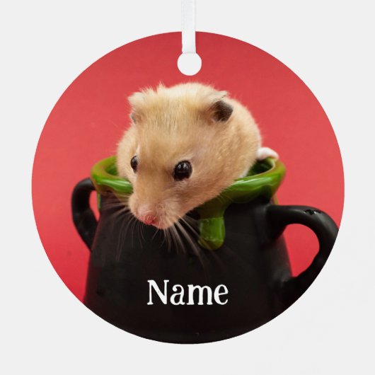 Syrische dichter Hamster - Standaardhamster - Tedd Metalen Ornament (Achterkant)