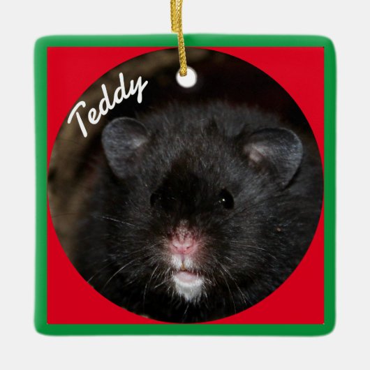 Syrische dichter Hamster - Standaardhamster - Zwar Keramisch Ornament (Voorkant)