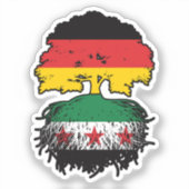 Syrische Duitse wortels en kroonboom Sticker (Voorkant)