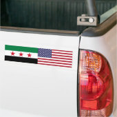 Syrische en Amerikaanse vlag Bumpersticker (Op Truck)