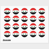 Syrische Fisheye Vlag Sticker (Vel)