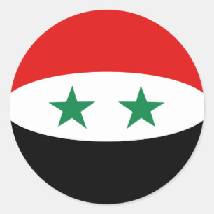 Syrische Fisheye Vlag Sticker