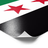 Syrische landenrevolutie nieuwe vlag symbool foto afdruk (Hoek)
