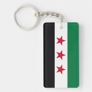 Syrische landenrevolutie nieuwe vlag symbool sleutelhanger