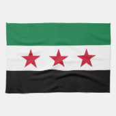 Syrische landenrevolutie nieuwe vlag symbool theedoek (Horizontaal)