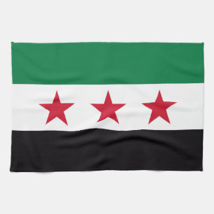 Syrische landenrevolutie nieuwe vlag symbool theedoek