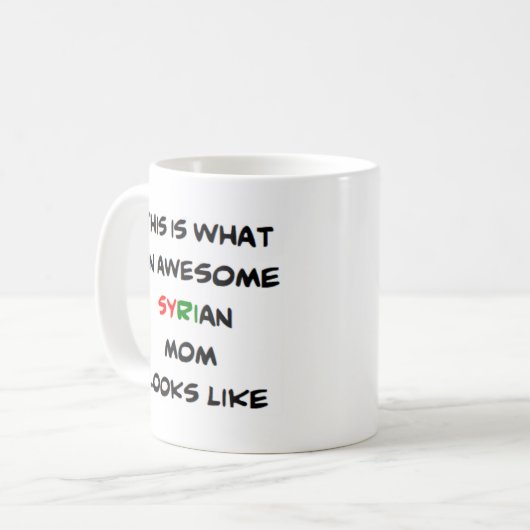 syrische moeder, geweldige koffiemok (Voorkant links)
