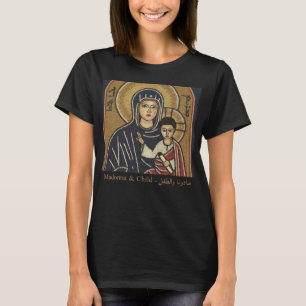 Syrische mozaïek van Madonna en kind Maronitisch  T-shirt