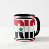Syrische Nationale Vlag Patriottische Koffie Mok (Voorkant rechts)