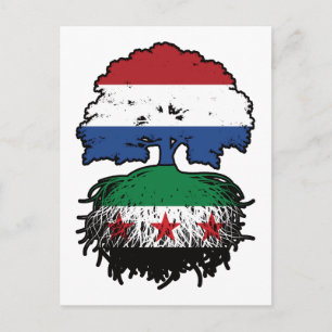 Syrische Nederlandse wortels en kroonboom Briefkaart
