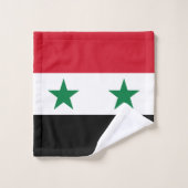 Syrische oude vlag bad handdoek (Wasdoekje)