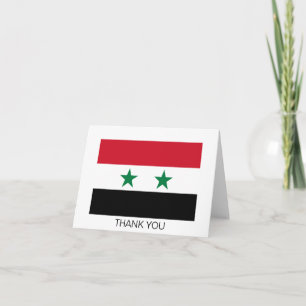 Syrische oude vlag bedankkaart