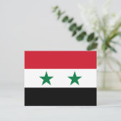 Syrische oude vlag briefkaart (Staand voorkant)