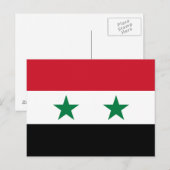 Syrische oude vlag briefkaart (Voorkant / Achterkant)