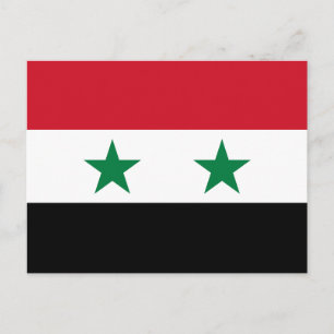 Syrische oude vlag briefkaart