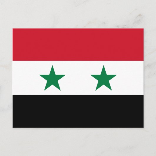 Syrische oude vlag briefkaart (Voorkant)