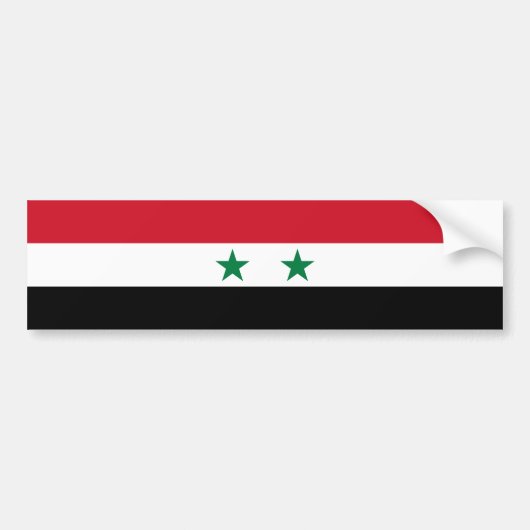 Syrische oude vlag bumpersticker (Voorkant)