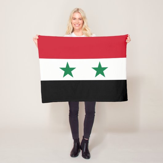 Syrische oude vlag fleece deken (In situ)
