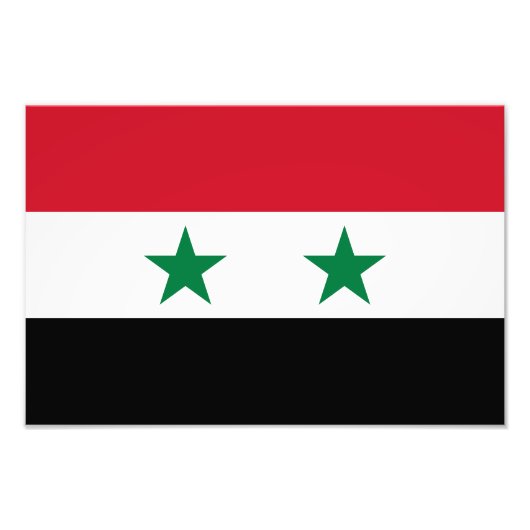 Syrische oude vlag foto afdruk (Voorkant)